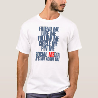 T-shirt Pièce en t sociale des médias des hommes - lumière