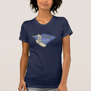 T-shirt Pièce en t surfante de gallons de logo de diamant