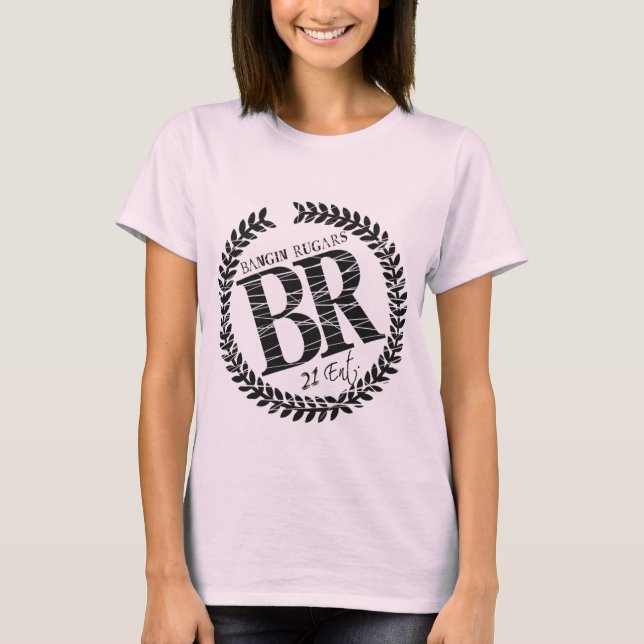 T-shirt Pièce en t toute neuve de logo de "BR" (rose) (Devant)
