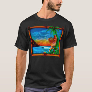 T-shirt Pièce en t tropicale d'été