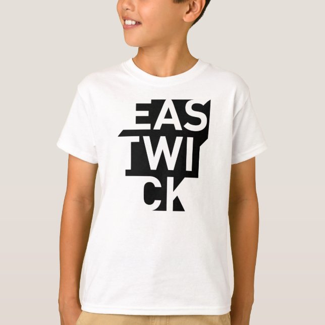 T-shirt Pièce en t Vert-sur-Noire du logo des enfants (Devant)