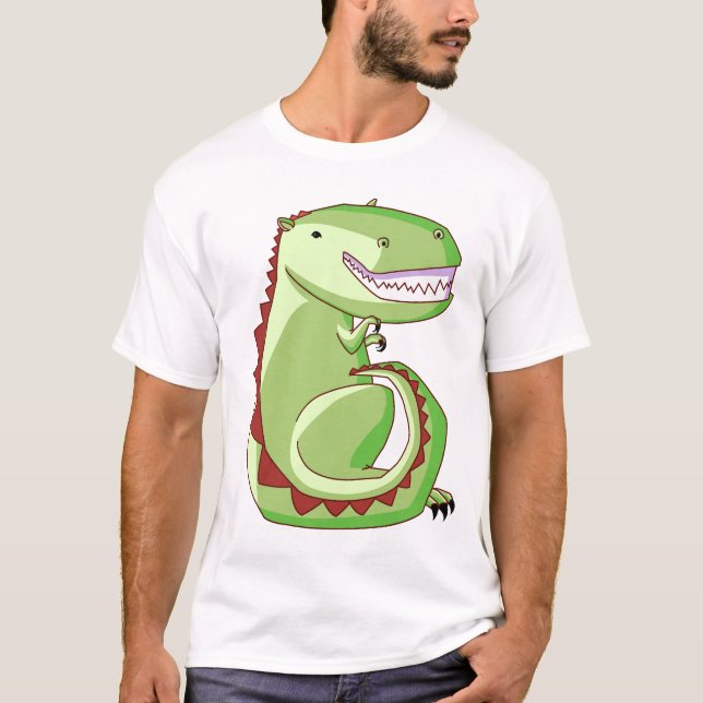 T-shirt Pièce en t verte de Dino (Devant)