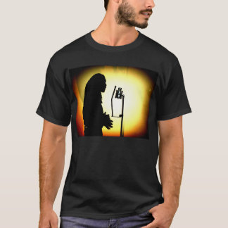T-shirt Pièce en t vocale de silhouette de cabine de