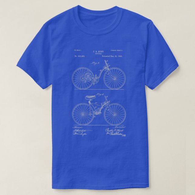 T-shirt Pièce jointe à bicyclette 1892 Chemise d'impressio (Design devant)