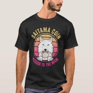T-shirt Pièce Saitama À La Lune Crypto Jeton Cryptocurren