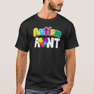 T-shirt Pièces de puzzle Couleurs Autisme Tante Sensibilis