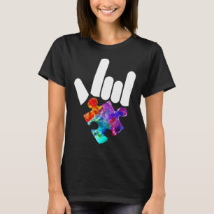 T-shirt Pièces de puzzle sensibilisation sur l'autisme Roc