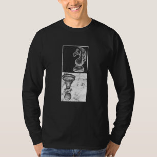 T-shirt Pièces d'échecs Chevalier Jeu Jeu Jeu Joueur Grand