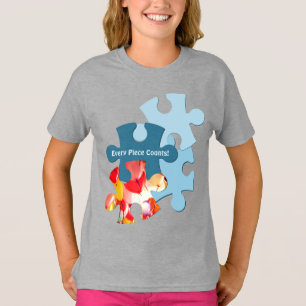 T-shirt Pièces d'image de puzzle amusant Chaque pièce comp