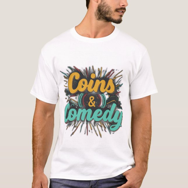 T-shirt pièces et comédie (Devant)