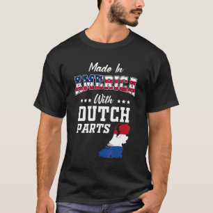 T-shirt Pièces Néerlandaises d'Amérique Pays-Bas Carte Dra