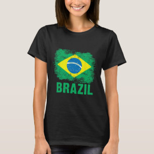 T-shirt Pied brésilien Drapeau brésilien