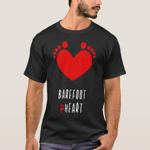 T-shirt Pied-nu au coeur Yoga