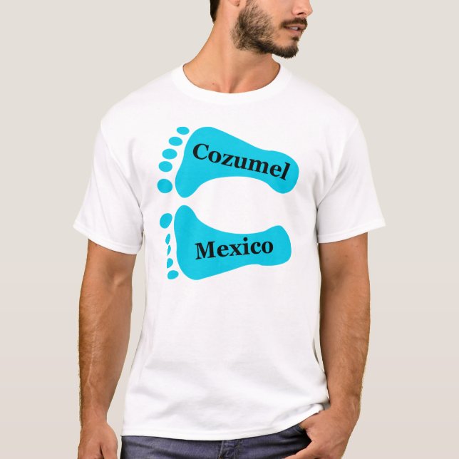 T-shirt Pieds nus de Cozumel Mexique (Devant)