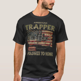 T-shirt Piège en acier Coyote américain Drapeau américain