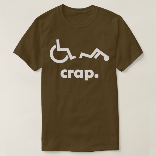 T-shirt Piège Handicap Funny Fauteuil Roulant Handicap Off (Design devant)