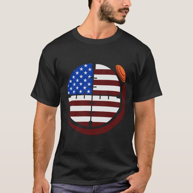 T-shirt Piège patriotique rétro Argiles sportives tir (Devant)