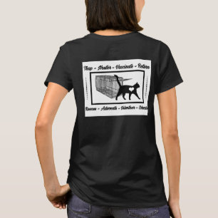 T-SHIRT PIÈGE PERSONNALISÉ TNR DE CAT DE LOGO DE