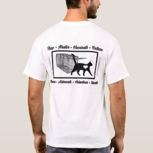 T-SHIRT PIÈGE PERSONNALISÉ TNR DE CAT DE LOGO DE