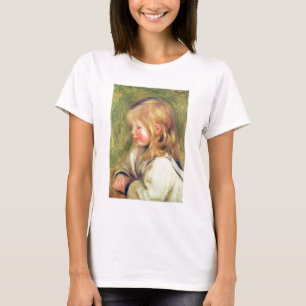 T-shirt Pierre A Renoir Child in White Shirt Reading