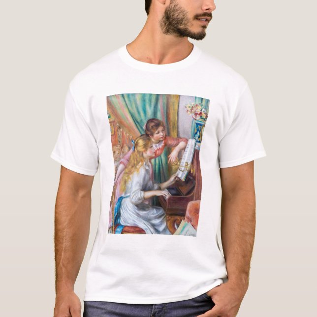 T-shirt Pierre Auguste Renoir - Jeunes filles au piano (Devant)