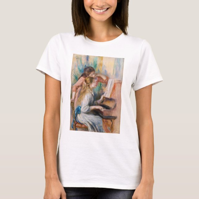 T-shirt Pierre Auguste Renoir - Jeunes filles au piano (Devant)