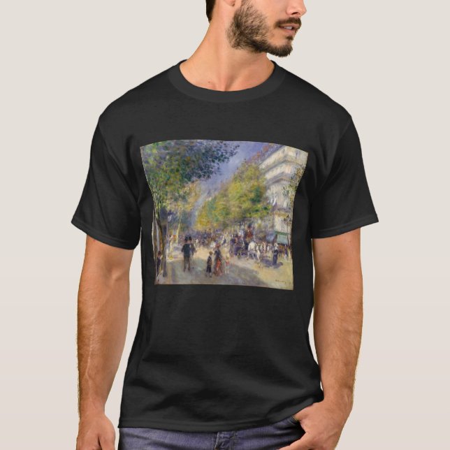 T-shirt Pierre-Auguste Renoir - Paris, Grands Boulevards (Devant)