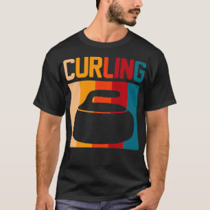 T-shirt Pierre de curling à l'aspect rétro