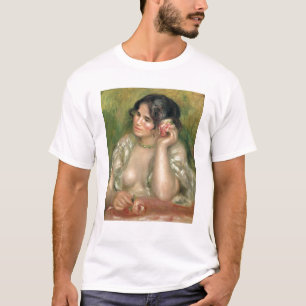 T-shirt Pierre un Renoir   Gabrielle avec un rose