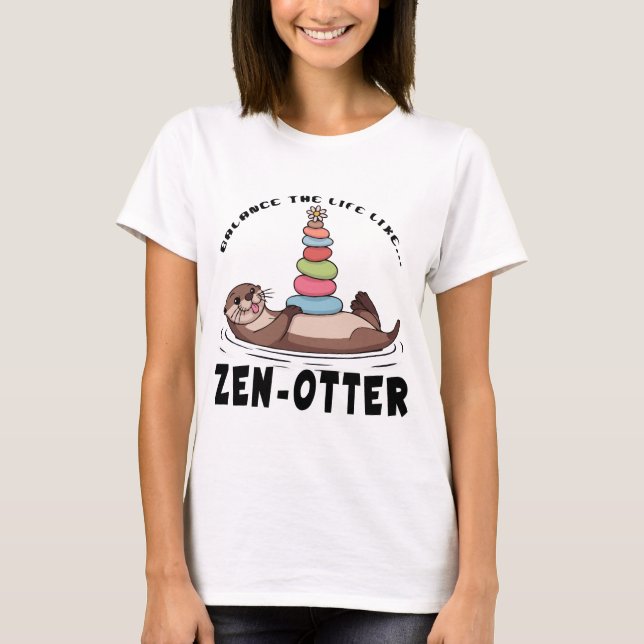 T-shirt Pierres Joueuses - Zen Stone Balance (Devant)