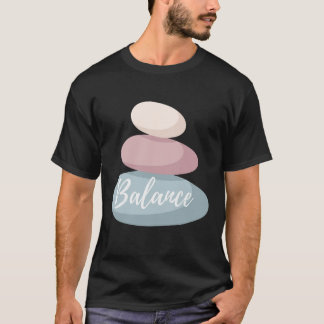 T-shirt Pierres Zen Équilibre Design Minimaliste – Pleine 