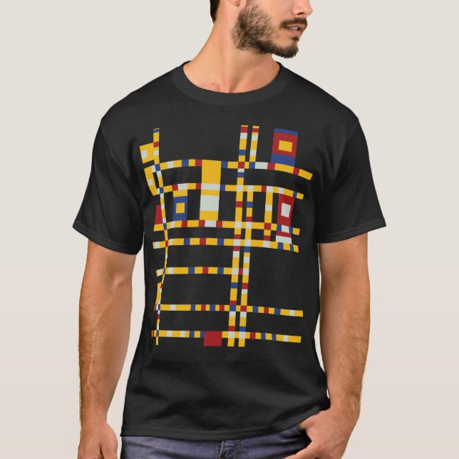 T-shirt Piet Mondrian - Broadway Boogie Woogie Art moderne (Devant)