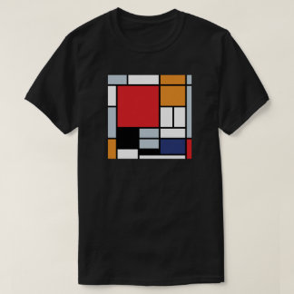 T-shirt Piet Mondrian - Composition avec grand plan rouge