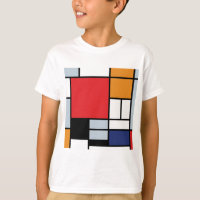 Piet Mondrian - Composition avec un grand plan rou