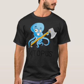 T-shirt Pieuvre À Pistons Ax Axtopus Jetant Des Pistons Fu