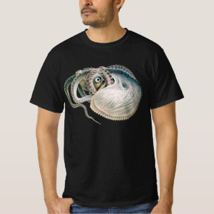 T-shirt Pieuvre Argonaute, Animaux de la Vie Marine Vintag