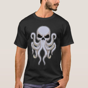 T-shirt Pieuvre avec 8 bras et crâne