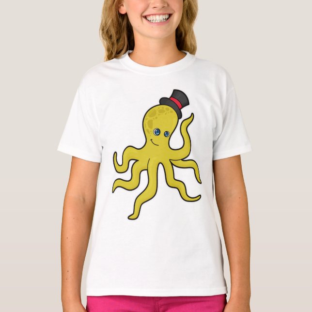 T-shirt Pieuvre avec Casquette (Devant)