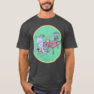 T-shirt Pieuvre Jouer du piano