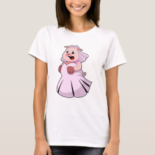 T-shirt Pig as Bride with Wedding dress.PNG