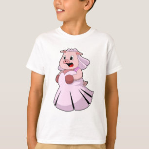 T-shirt Pig as Bride with Wedding dress.PNG