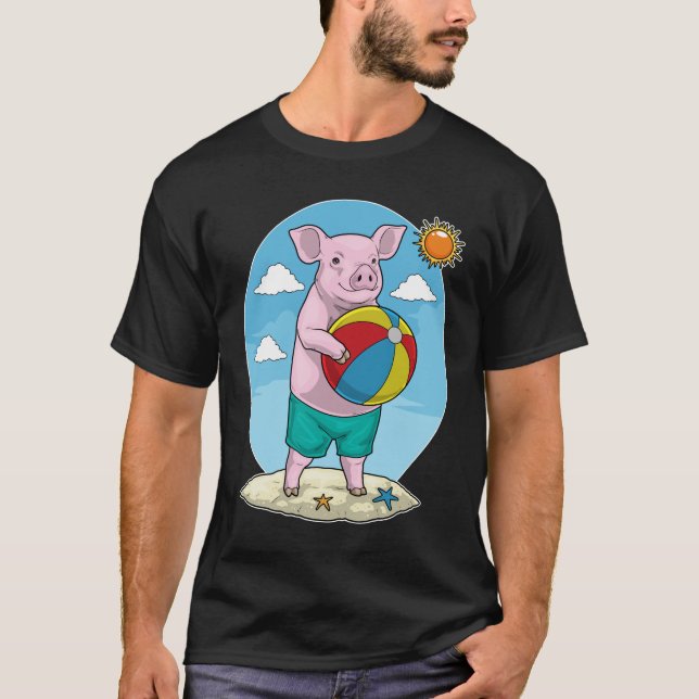 T-shirt Pig Beach Water polo Summer (Devant)