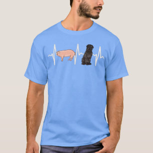 T-shirt Pig Bouvier des Flandres Amoureux des chiens Heart