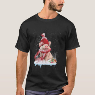 T-shirt Pig Cute Bienvenue Noël