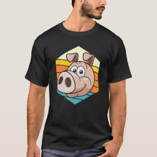 T-shirt Pig Face, Animal Lover For Men Women, Farming Farm