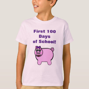 T-shirt Pig farci de filles les 100 premiers jours de l'éc