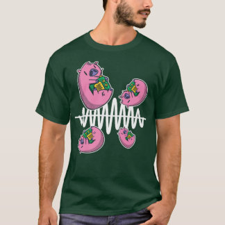 T-shirt Pig Fly Around Frequency Waves Ham Radio Operator 