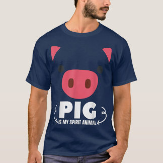 T-shirt Pig Is My Spirit Animal Funny Pigs Lover Boys Girl