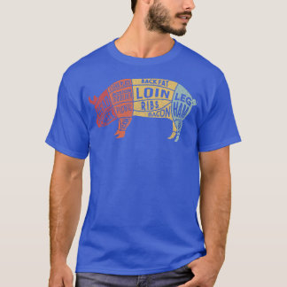 T-shirt Pig Part Funny Retro Outfit Barbecue Barbecue Barb