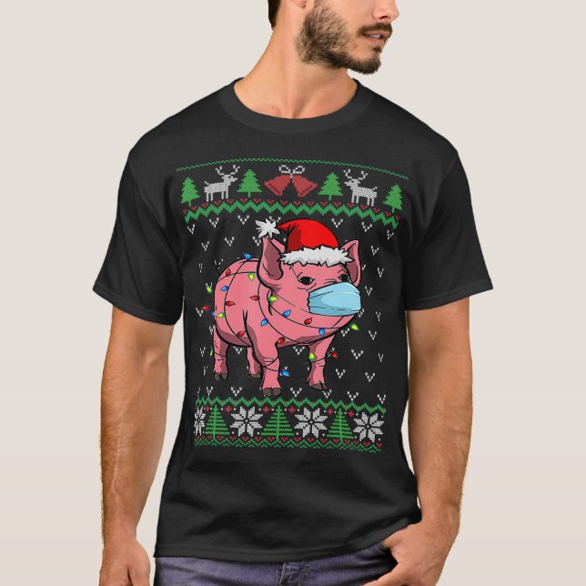 T-shirt Pig Père Noël Vilain Noël (Devant)
